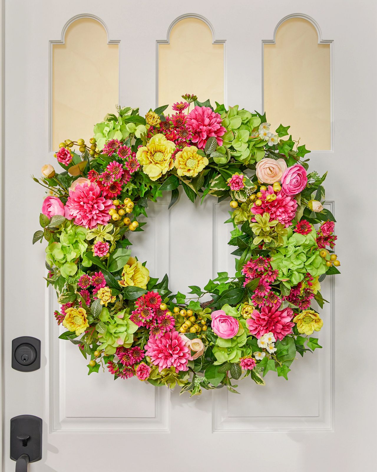 Guirlanda com flores artificiais 60cm