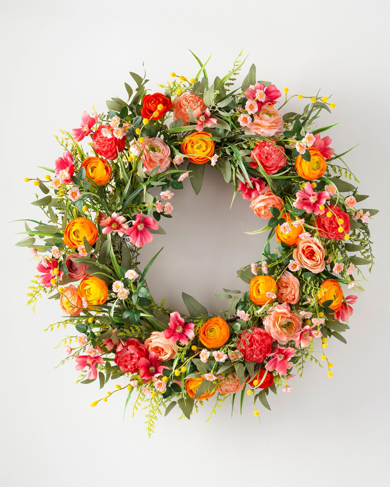 Guirlanda com flores artificiais 60cm
