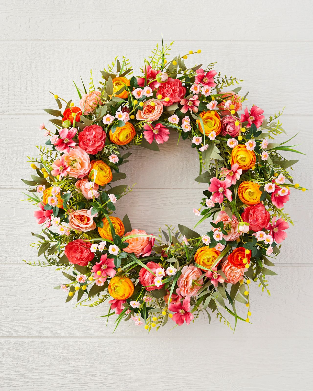 Guirlanda com flores artificiais 60cm