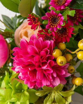 Guirlanda com flores artificiais 60cm